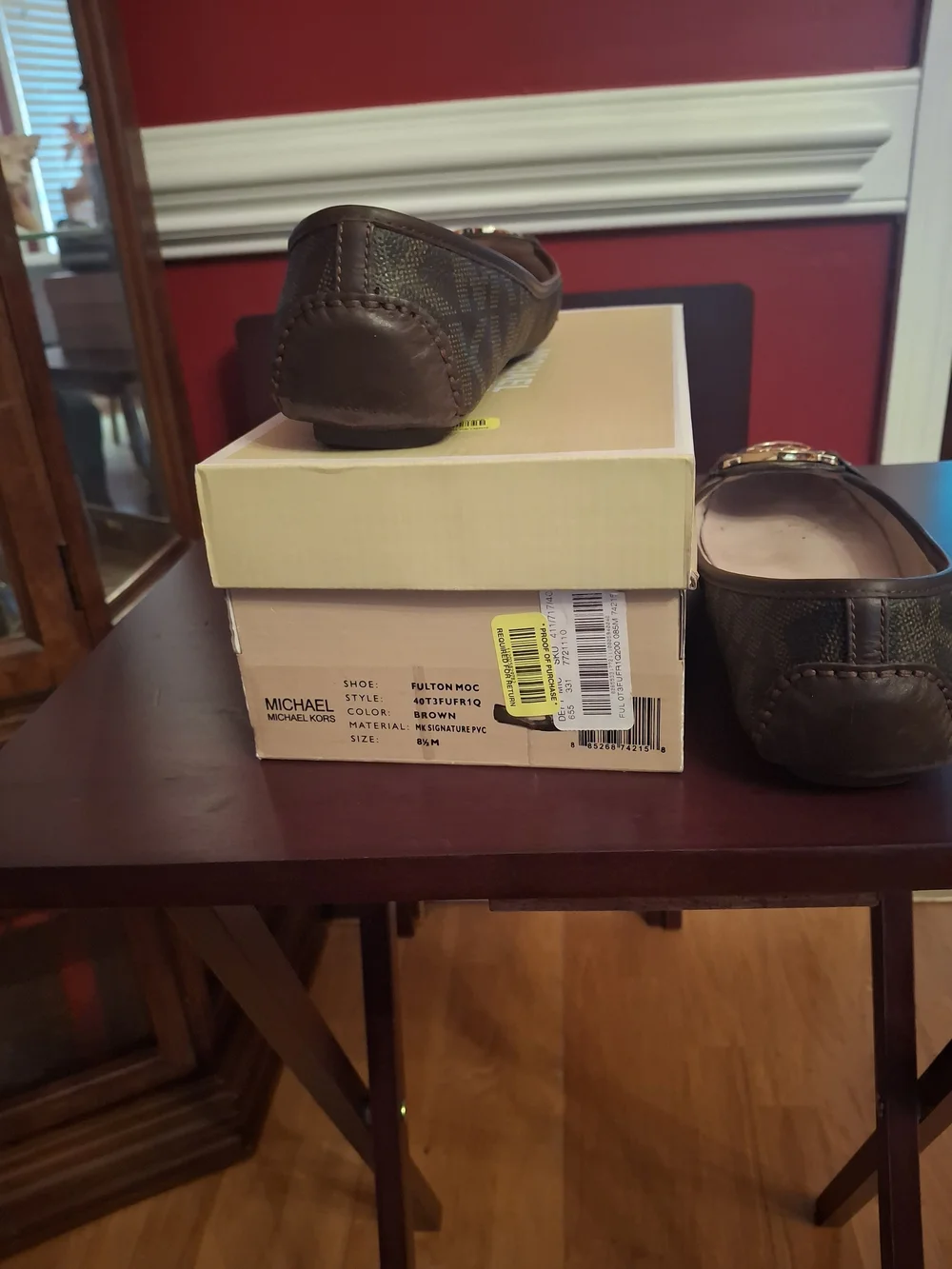 Michael Kors Brown Fulton Moccasin Flats with Signature Logo